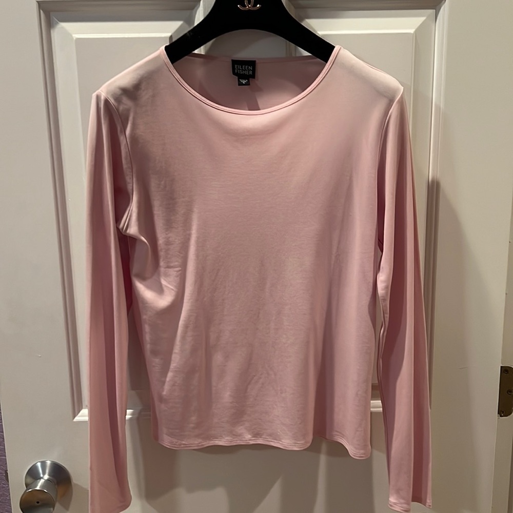 Long sleeve silk top